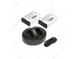 Wasabi Power Battery (2-Pack) and Dual Charger for Canon LP-E12